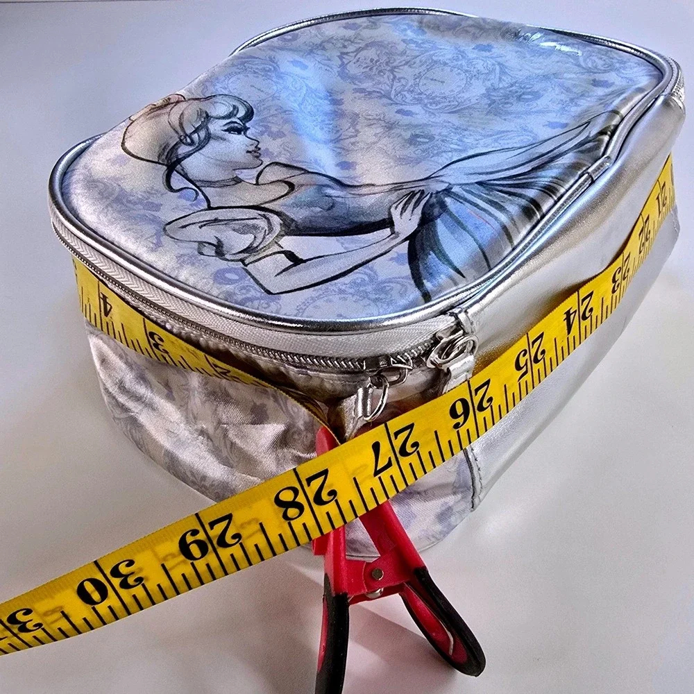 Disney Cinderella Makeup Bag London Soho New York Silver Blue Cosmetic‎ Case
